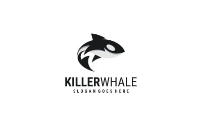 Monochrome Killer Whale Logo Design