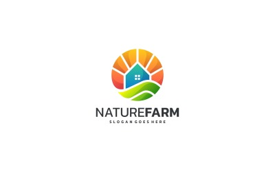 Nowoczesne kolorowe logo farmy Sunrise