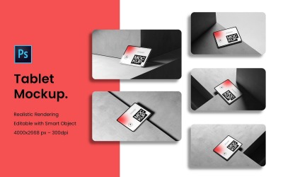 Perspective de maquette de tablette moderne
