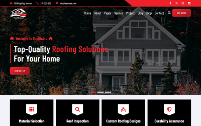 RoofGuard – Roofing Services React Website Template