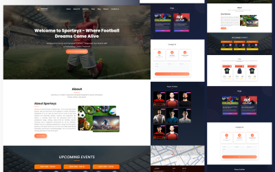 Sporteyz - Sport, voetbalteam responsieve Bootstrap 5 &amp;amp; HTML5-sjabloon