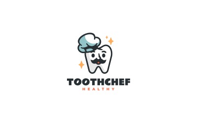 Tooth Chef – Design del logo della mascotte carina