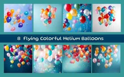 Uçan Renkli Helyum Balonları