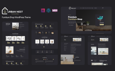 Urban Nest – Möbelbutik och tjänster Elementor WooCommerce-tema