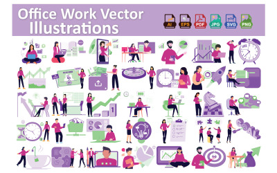 Illustration för kontorsarbete | Företagsdesign
