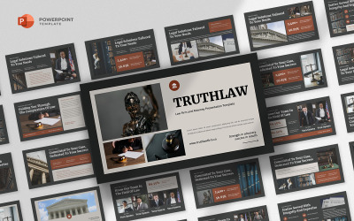Truthlaw - PowerPoint-mall för advokatbyrå