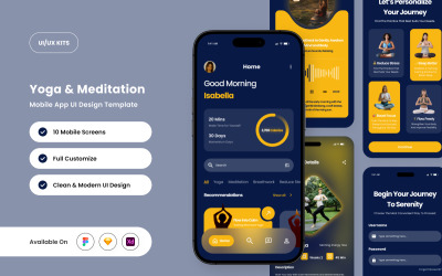Anahata – Yoga and Meditation App Design Template