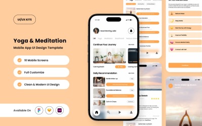 Asvana – Yoga and Meditation App Design Template
