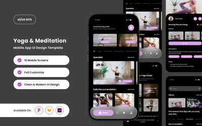 Ayuné: modello di progettazione di app per yoga e meditazione