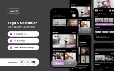 Ayuné – Yoga and Meditation App Design Template