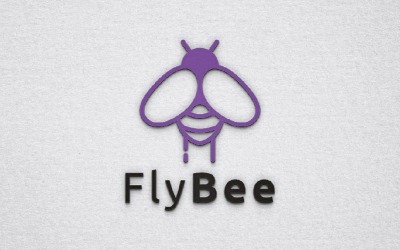 Bee Insect Nature Animal Flying Wings Logo Template