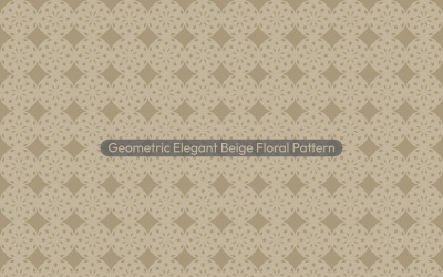 Geometric Elegant Beige Floral Pattern Vector Banner Background.