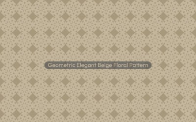 Geometrischer, eleganter beigefarbener Blumenmuster-Vektorbanner-Hintergrund.