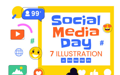 7 Social Media Day Illustration