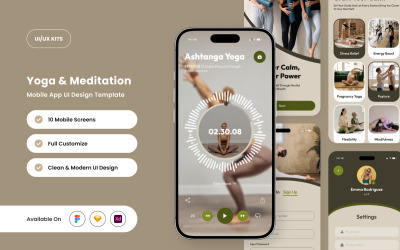 NoreniTee – Designvorlage für Yoga- und Meditations-Apps