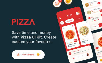 PIZZA App UI Kit With Sketch