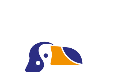 Yaratıcı Markalar İçin Canlı Soyut Tukan Logosu