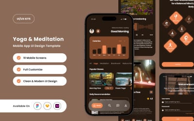 Zenora – Yoga- en meditatie-app-ontwerpsjabloon