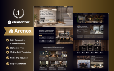 Arcnox - Interior Design & Architecture Elementor Template Kit