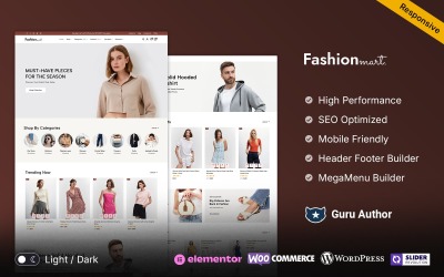 Fashionmart - Moda ve Giyim Mağazası Çok Amaçlı Duyarlı WooCommerce Teması