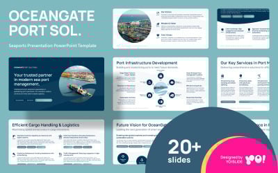 OCEANGATE Seaports Presentation PowerPoint Template