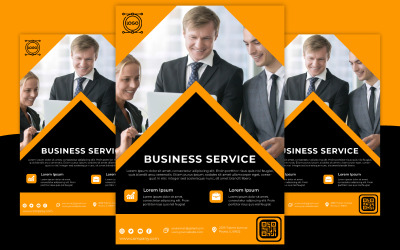 Professionell affärsflyermall – Modern företagsdesign, redigerbar PSD och AI