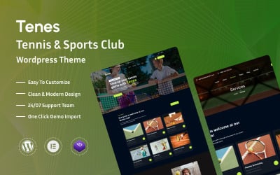 Tenes - Wordpress-tema för tennis och sportklubb