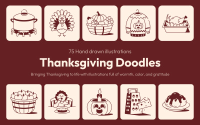 Thanksgiving-Zeichnungen und Illustrationen