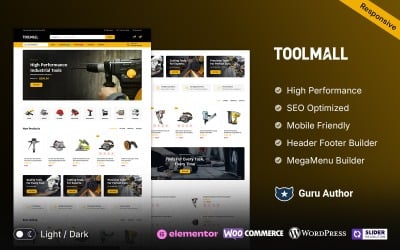 ToolMall – Araçlar ve Yedek Parça Ekipmanları Elementor WooCommerce Mağazası