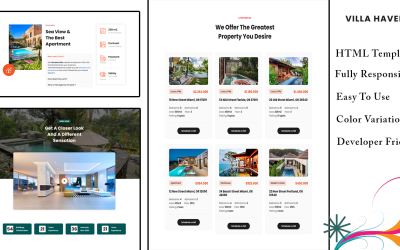 Villahaven – HTML-Vorlage für Immobilienangebote und -anzeigen