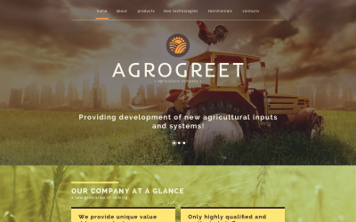 Bootstrap Mezőgazdasági Weboldal sablon 52074