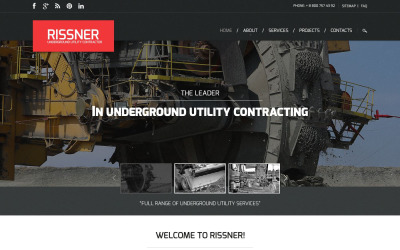 Industriële responsieve websitesjabloon