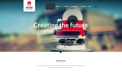 İnşaat Mühendisliği Duyarlı Web Sitesi Şablonu