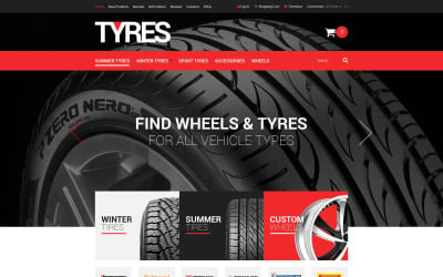 Modèle ZenCart de vente de pneus en ligne
