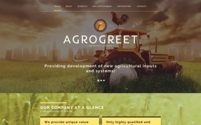 Modello di sito Web di agricoltura
