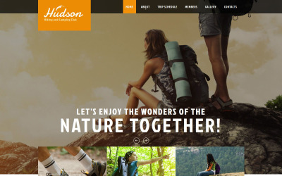 Modelo de site responsivo de caminhada