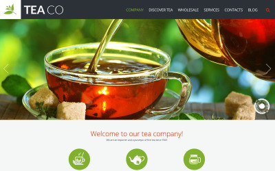 Plantilla de sitio web adaptable para tienda de té
