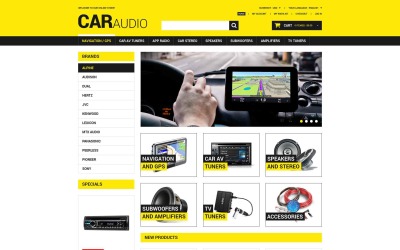 Responsive Car Audio Video Magento Theme #52061