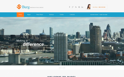 Responsivt WordPress-tema för företag och tjänster