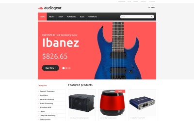 Responsywny motyw WooCommerce Audiogear Shop WooCommerce Theme #52041
