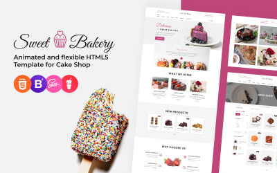 Sweet Bakery - Cake Shop Responsive Website Template