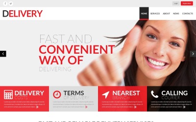 Template Siti Web Responsive #52000 per Un Sito di Servizi di Consegna