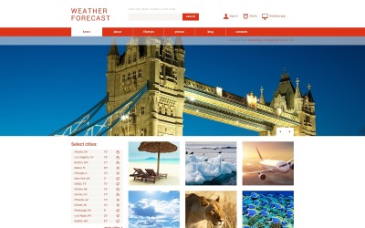 "Weather Forecast" thème Joomla adaptatif #52027
