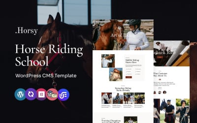 Horsy - Tema multipropósito de WordPress para Elementor para club y academia de equitación