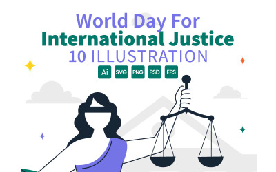 10e Journée mondiale pour la justice internationale Illustration