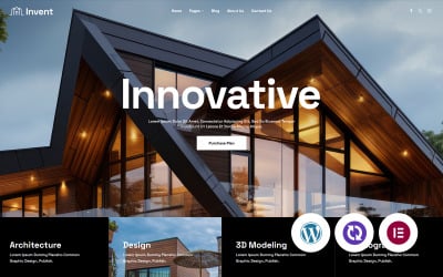 Invent – Plantilla Elementor para WordPress CMS de diseño de interiores y muebles