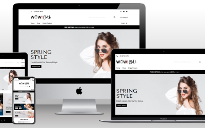 Mode Stoff Thema E-Commerce Wordpress Kleidung Accessoires