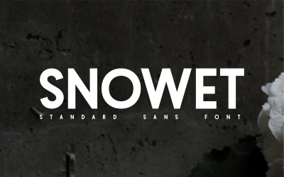 SNOWET – Letisztult Sans-Serif betűtípus könyvekhez és címekhez