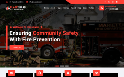 BlazeGuard – Fire Department & Firefighter React Website Template