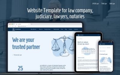 JuristMind – Mehrseitige Website-UI-Vorlage für Anwaltskanzleien